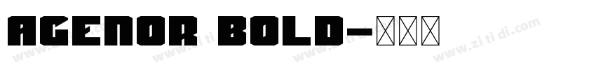 Agenor bold字体转换